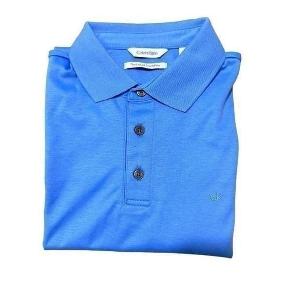 Calvin Klein blue polo hundred percent cotton size S. A504